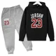 thumbnail image 5 of Conjunto de 2 piezas de ropa deportiva informal para primavera y otoño para niños, sudadera con capucha y pantalones, chándal de moda para bebés y niñas, 5 of 5