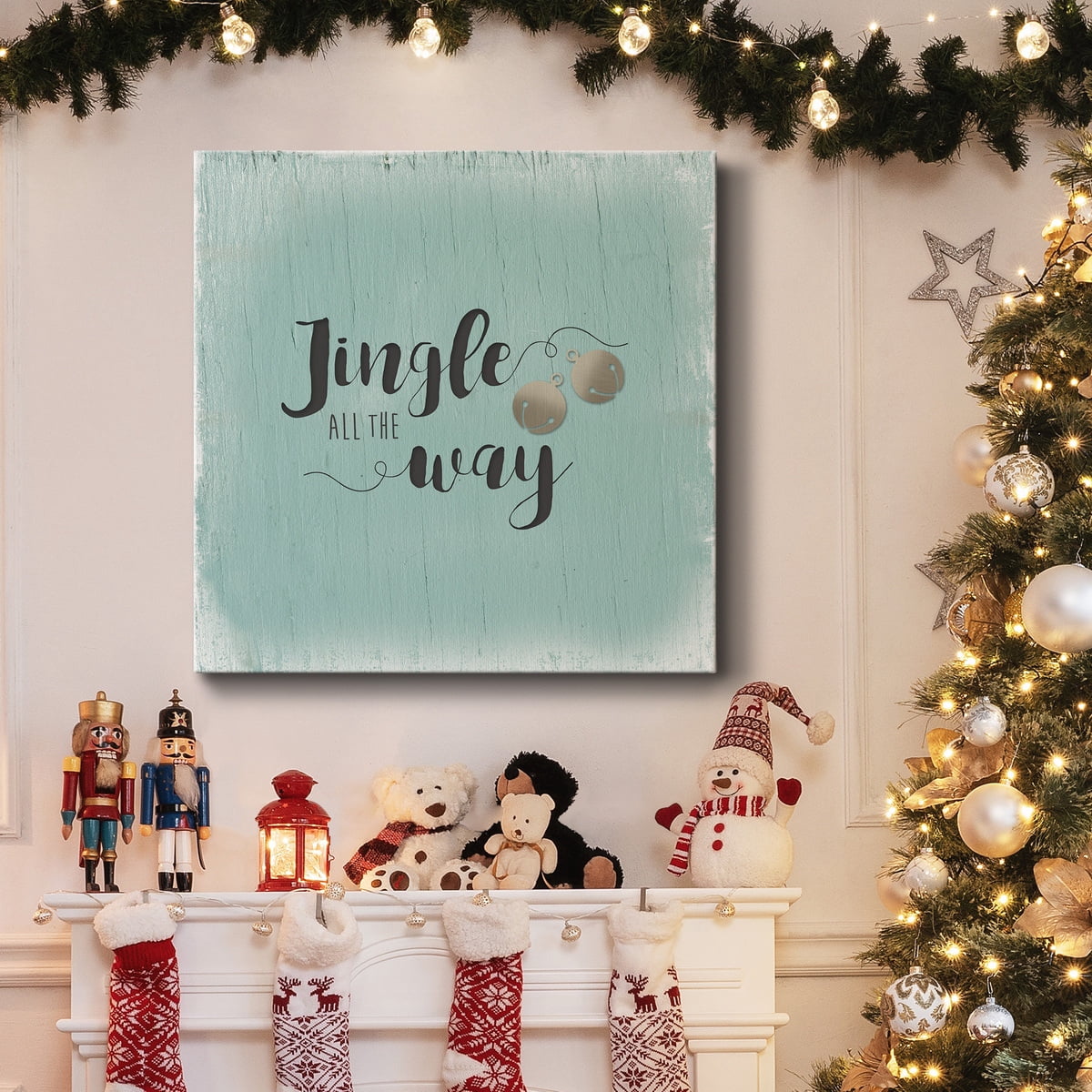 Christmas Tree Whimsy Collection E - Premium Gallery Wrapped Canvas - Ready to Hang