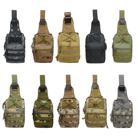 Flannel Sling Bag Smartasin Sling Bag for Man, One Shoulder Sling Backpack Army Durable Military Nylon Bag Rucksack ()