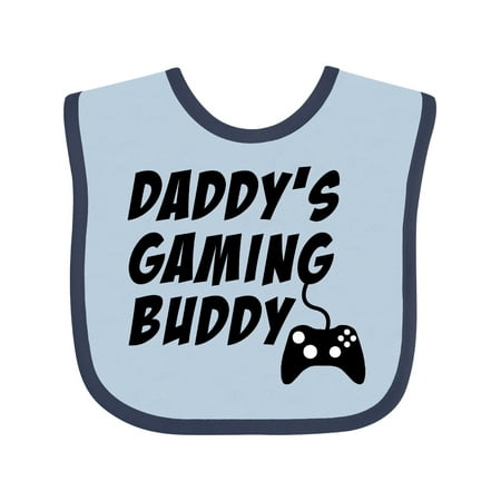 

Inktastic Daddy s Gaming Buddy with Controller Gift Baby Boy or Baby Girl Bib