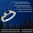 thumbnail image 2 of Gem Stone King 925 Sterling Silver Black Onyx White Created Sapphire and White Lab Grown Diamond 3 Stone Engagement Ring for Women (0.51 Cttw, Gemstone December Birthstone, Size 5), 2 of 6