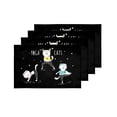 thumbnail image 4 of MKHERT Funny Yoga Cats Cute Cartoon Animals Placemats Table Mats for Dining Room Kitchen Table Decoration 12x18 inch,Set of 4, 4 of 4