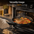 thumbnail image 2 of NULAS 21 Piece Pots and Pans Set Non Stick, Stackable RV Kitchen Cooking Set , Cookware Set with Detachable Handle, Dishwasher Safe, Oven Safe, Black, 2 of 7