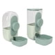 thumbnail image 4 of Dispensador automático de agua y comida para gatos, jaula segura, con cuenco para mascotas, color verde menta, 4 of 14