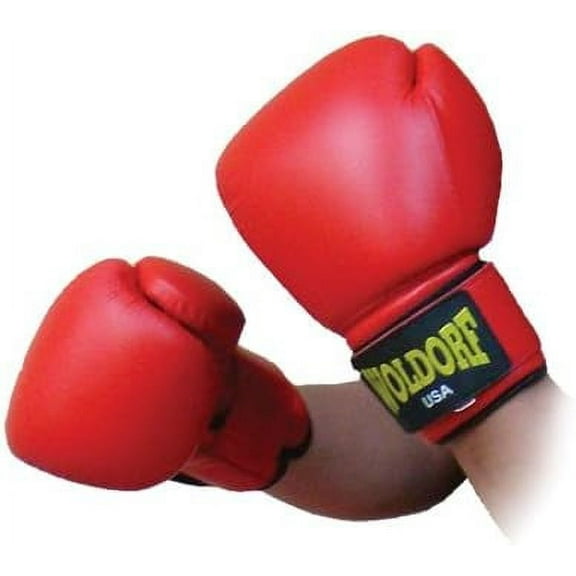 Woldorf Boxing Gloves in Top Grade Leather Red 16oz Grappling, Kickboxing, Fighting Gloves, Muay Thai Training Gloves, Heavy Bag Speed Punching Gloves.