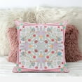 thumbnail image 3 of Amrita Sen Designs CAPL676FSDS-BL-18x18 18 x 18 in. Paisley Leaf Geo Suede Blown & Closed Pillow - White, Pink & Red, 3 of 3