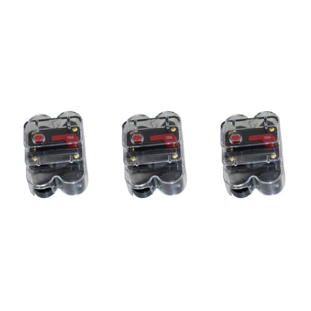 Thinsony DC 12V Car Auto Audio Radio Circuit Breaker Fuse for Enhanced Performance Black 100A 3Set