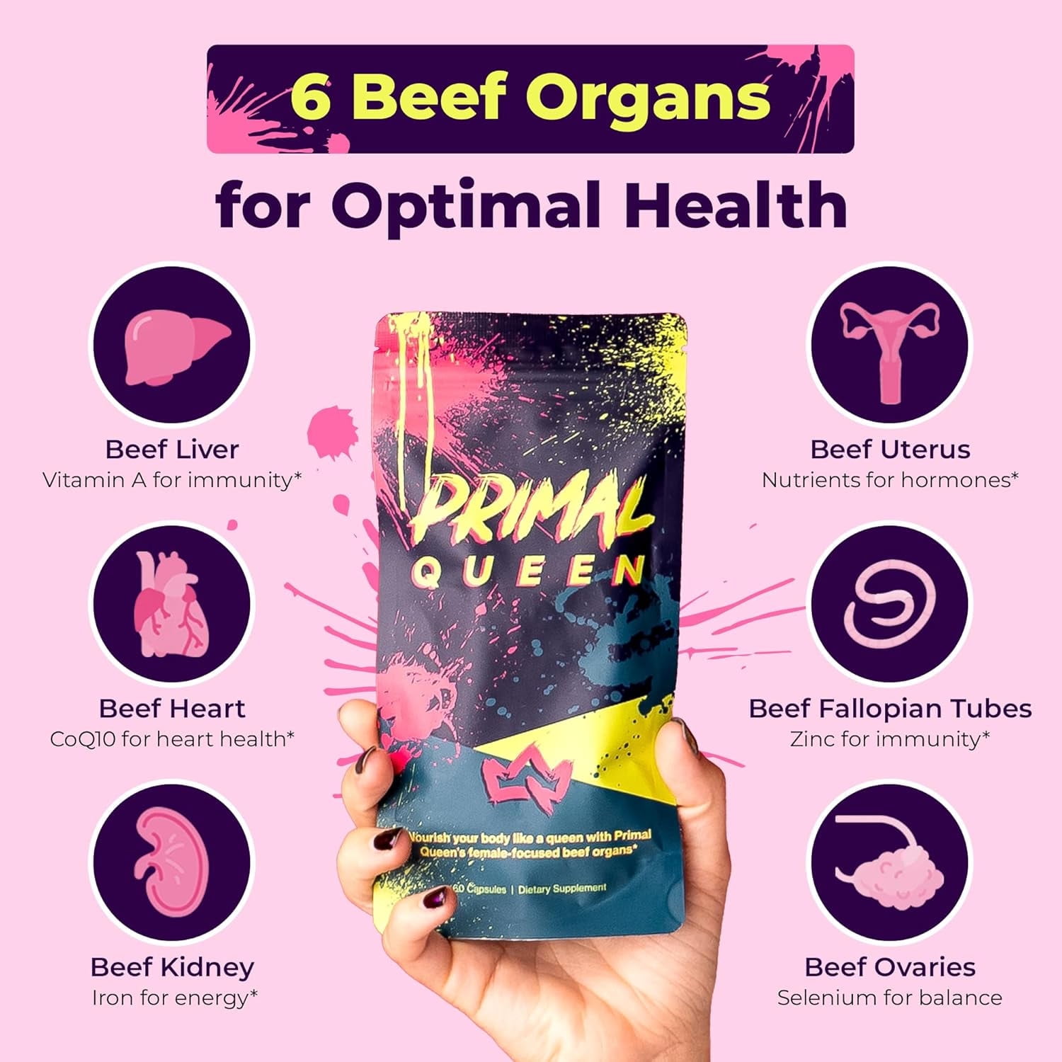 Primal Optimized Beef__Superfood_Supplement 60 Count - 2 Pack