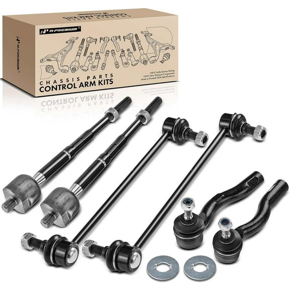 A-Premium 6Pcs Front Suspension Kit Inner Outer Tie Rod End Sway Bar Link Compatible with Nissan Sentra 2007-2012