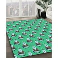 thumbnail image 3 of Ahgly Company Machine Washable Indoor Square Transitional Medium Spring Green Area Rugs, 8' Square, 3 of 7