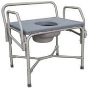 Medline Bariatric Drop-Arm Commode with Reinforced Steel Frame
