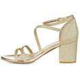 thumbnail image 3 of Journee Womens Bella Open Round Toe Block Heel Evening Dress Sandals, Widths Available, 3 of 10