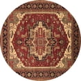 thumbnail image 1 of Ahgly Company Indoor Round Oriental Brown Industrial Area Rugs, 3' Round, 1 of 4