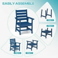 thumbnail image 3 of FODINGHILL 5-Piece Outdoor Dining Sets,HDPE Outdoor Dining Table Set with Umbrella Hole & 4 HDPE Chairs,Blue, 3 of 9
