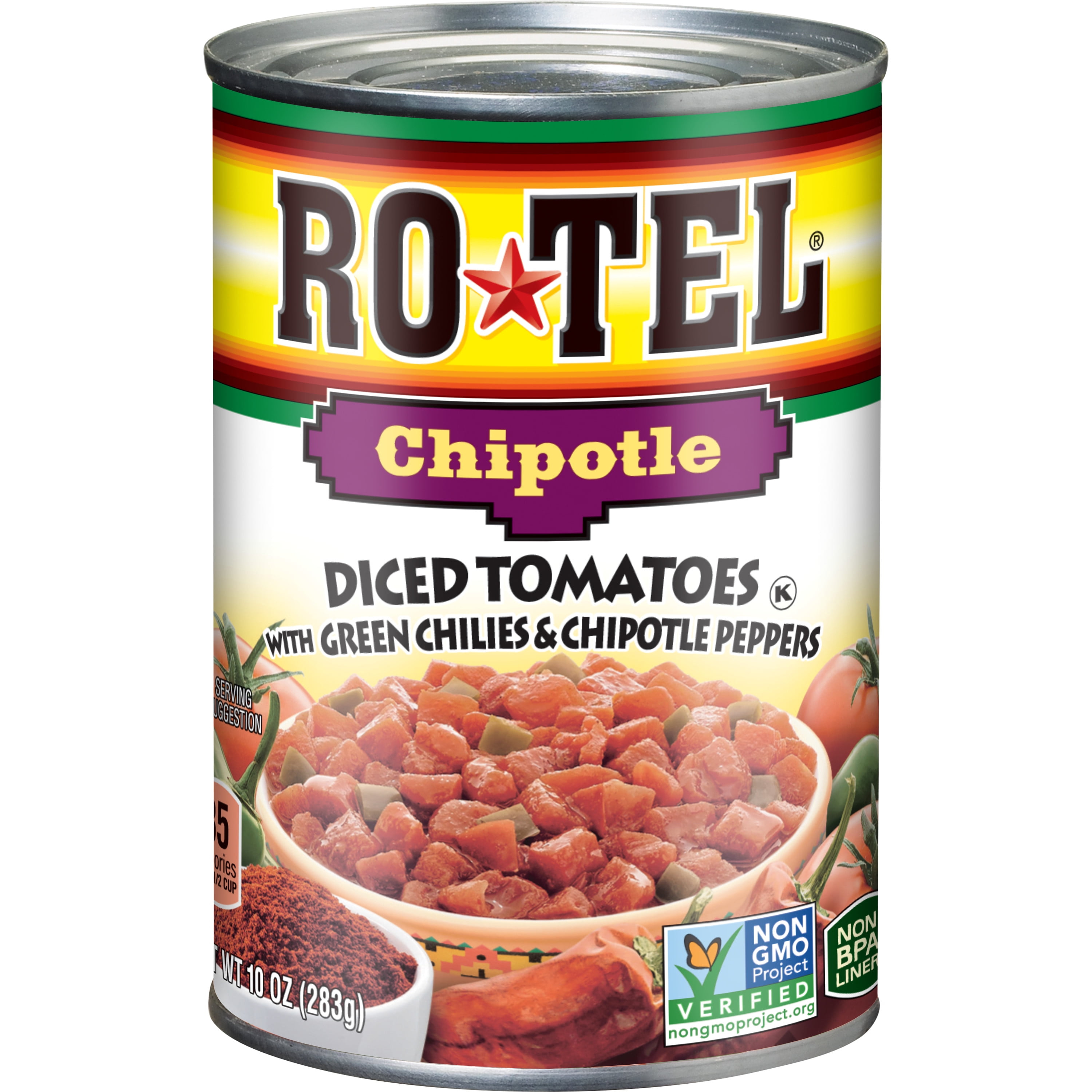 Rotel Chipotle Diced Tomatoes with Green Chilies & Chipotle Peppers, 10