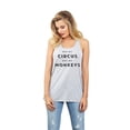 thumbnail image 2 of Thread Tank Not My Circus Not My Monkeys Women's Fashion Sleeveless Flowy Racerback Tank Top Sport Grey Small, 2 of 5