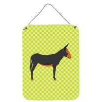Caroline's Treasures BB7681DS1216 Catalan Donkey Green Wall or Door Hanging Prints, 12x16, multicolor