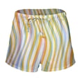 thumbnail image 4 of Arlun Women's Loose Fit Striped Casual Shorts Lightweight Comfortable Summer Wear for Everyday Outings 2026 Fashion Colorful Drawstring Waisted Loose Casual Shorts 1-Orange XL, 4 of 5