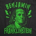 thumbnail image 2 of Mens Benjamin Franklinstein T Shirt Funny Halloween Frankenstein Ben Franklin USA Graphic Tee Graphic Tees, 2 of 9