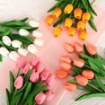 thumbnail image 3 of 1/3/5 Uds flores artificiales Calla Lily ramos de flores de tulipán de tacto Real para boda novia decoración de jarrón para el hogar regalos de plantas falsas, 3 of 5