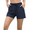 thumbnail image 2 of Sociala Women's Drawstring Bandeau Shorts Stretch Swimsuit Bottom Sports Shorts, 2 of 5