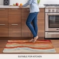 thumbnail image 5 of Burnt Orange Coastal Doormat Outdoor Entrance 18"x30", Summer Beach Nautical Abstract Art Absorb Moisture Dirt Door Mats, Non-Slip Rubber Backing Floor Mats Indoor, Low-Profile Front Door Rugs, 5 of 9