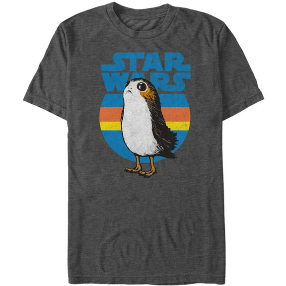 Men's Star Wars The Last Jedi Retro Porg Graphic Tee Charcoal Heather 2X Large