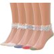 thumbnail image 1 of 5 Paris Glass Silk Sock Red Lace Sheer Loose Socks Ultrathin Outdoors Mesh Ankle Gift, 1 of 5