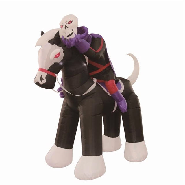 Calavera inflable Celebrations Night Rider de 1,8 m, preiluminada, 6 pies
