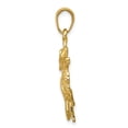 thumbnail image 2 of Real 14kt Yellow Gold Deer Running Pendant; for Adults and Teens; for Women and Men, 2 of 3