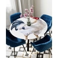 thumbnail image 5 of nqOlkjepod White Rooster Round Tablecloth, Fitted Table Cover with Elastic for 55"-60" Round Tables, Vintage Farmhouse Animals Table Cloth Outdoor Indoor Dinning Party Waterproof Tablecloths, 5 of 6