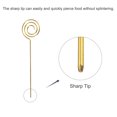 thumbnail image 5 of Uxcell Metal Cocktail Toothpicks Circle Shape Drink Pick Cocktail Skewer 6Pack(Gold), 5 of 8