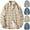 Khaki, variant on UVEASISHA Mens Lightweight Shacket Flannel Plaid Shirt Jacket Business Casual Long Sleeve Button Down Shirts with Pocket 2025 Fall Fashion Clothes Sales Today Clearance,White,XL
