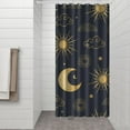 thumbnail image 3 of Gothic Shower Curtain - Dark Celestial Moon & Star Print, Mystical Cosmic Theme Bath Decor, Waterproof Polyester, 36"Wx72"L, Goth Aesthetic Gift, 3 of 5