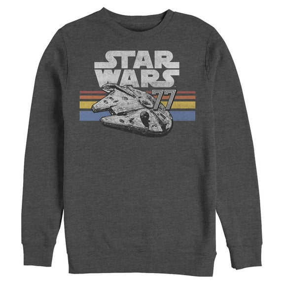 Mens Star Wars Millennium Falcon 77' Vintage Stripes Sweatshirt