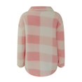 thumbnail image 5 of Women's Plus Size Color Block Jacket Casual Loose Fit Button Down Blouse Warm Coats Outerwear, 5 of 5