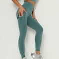 thumbnail image 3 of Puntoco Mujeres Pure Color Hip-Lifting Sports Fitness Running Pantalones de yoga de cintura alta Puntoco Puntoco-7890, 3 of 7
