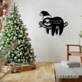 thumbnail image 2 of Craftnamesign Cute Sloth with Christmas Hat Metal Wall Art, Funny Sloth Lover Name Sign Home Decor, 2 of 5