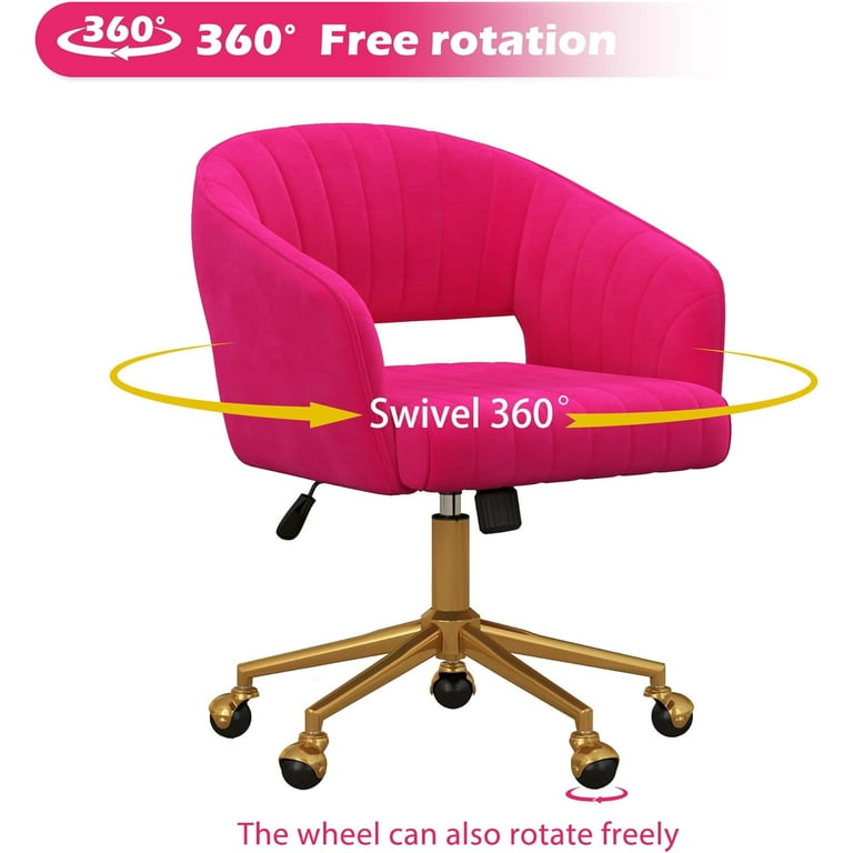 Home Office Chair Swivel Velvet Desk Chair Accent Armchair