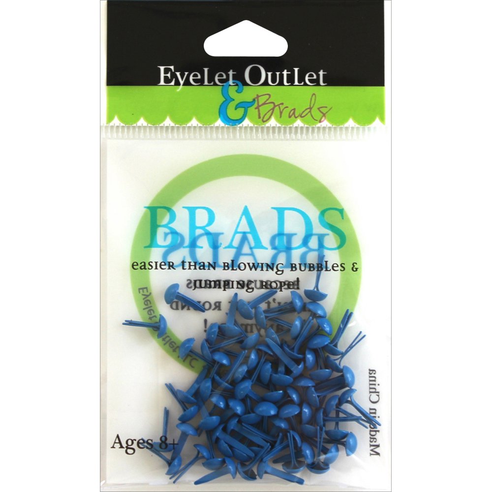 Eyelet Outlet Round Brads 4mm 70/PkgDark Blue