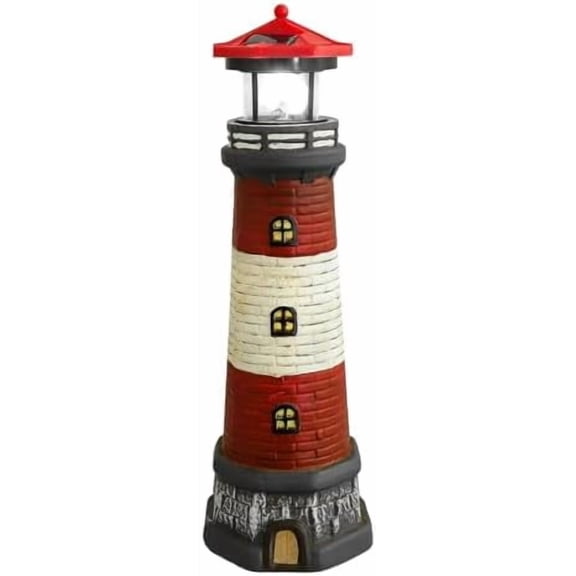 Solar Lighthouse Outdoor Led Solar Powered Lighthouse Light Garden Statue Decorative Landscape Lamp Outside Yard Lawn$$Tools & Hardware Other