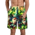 thumbnail image 1 of Balery St. Patrick's Day USA Flag Traje de Baño Estilo Hawaiano para Hombre, Shorts de Secado Rápido con Bolsillos-3X-Large, 1 of 6