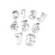 thumbnail image 1 of Moyic 10 unids/set molde en forma de número de acero inoxidable vacaciones Festival postre galleta decoración comedor panadería molde para hornear Herramientas y accesorios para hornear Moyic HA074986-00B, 1 of 6