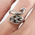 thumbnail image 4 of Sywqhk Anillos de pavo real con apertura de aleación Vintage, anillo de tejer ajustable, manualidades de hilo Sywqhk Para estrenar, 4 of 9
