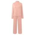 thumbnail image 6 of Women's Trousers Suit Comfortable And Stylish Knit Top With Wide Leg Pants For Everyday Wear In Autumn And Winter summer pajama set, 6 of 6