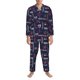 thumbnail image 3 of Balery Nautical Style Sailboat Pijama para Hombre de Dos Piezas con Manga Larga, Conjunto de Dormir y Descanso Suave con Bolsillos-XX-Large, 3 of 7