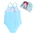 thumbnail image 3 of GYRATEDREAM Girls Swimsuits One-Piece Bathing Suits Kids Sport Athletic Swimsuit Beach Swimwear with Cap, 3 of 7
