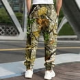 thumbnail image 6 of Havenx Mens Baggy Camo Cargo Pants Maple Leaf Print Elastic Waist Tapered Cargo Sweatpants with Pockets Straight Wide Leg Trousers Hunting Casual Fashion Loose Fit Y2k Streetwear,Green M, 6 of 6