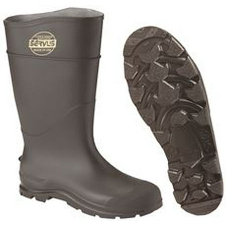 SERVUS BY HONEYWELL CT PVC SAFETY KNEE BOOT, STEEL TOE, BLACK, SIZE 7