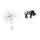 thumbnail image 1 of Adorno De Reloj De Pared Acrílico Con Grandes Números Arábigos Y Moderna Escultura De Toro De Resina Para Cocina, Estudio, Entrada De Granja, Mesa, Escritorio, Estante, Decoración De Oficina., 1 of 8